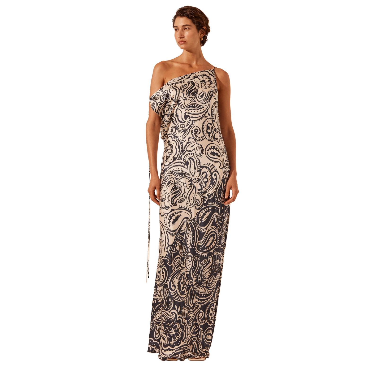 Shona Joy Anthea Silk Tie Maxi Dress